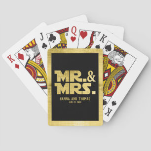 Black and Gold Sci Fi Themed Wedding  Spielkarten