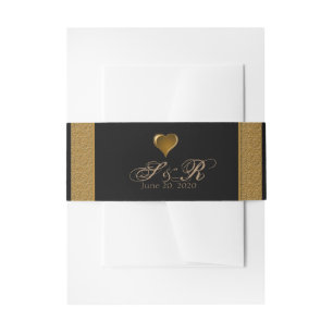 Black and Gold Scroll Wedding Bly Band