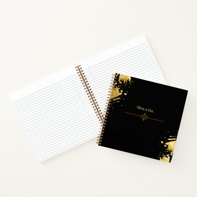 Black and Gold Spiral Notebook Notizbuch (Innenseite)