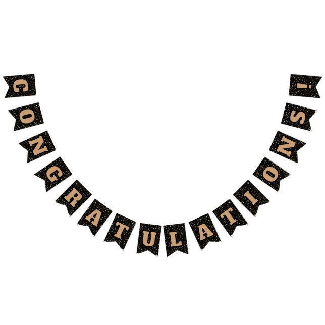 Black and Gold Stars Abschluss Banner (Alle)