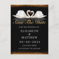Black and Gold Themed mit Swans Wedding