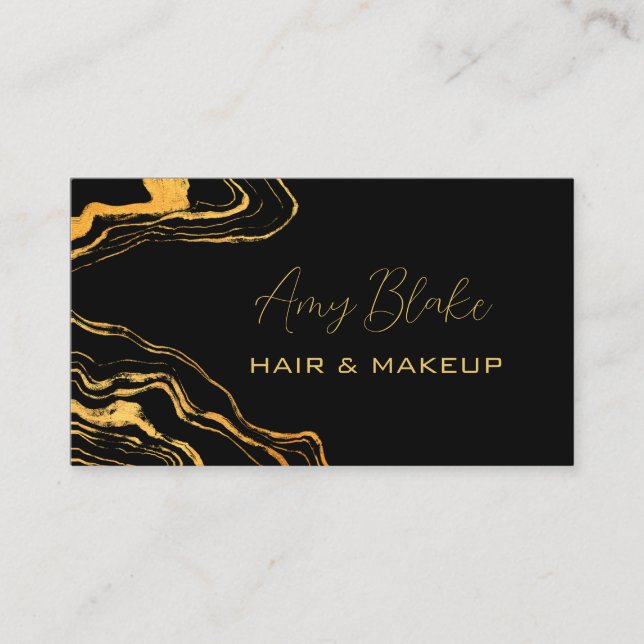 Black and Gold-Visitenkarte Visitenkarte (Vorderseite)