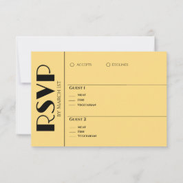 Black and Gold-We Do-Wedding Rings- RSVP Karte