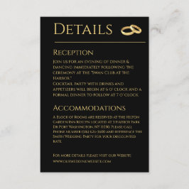Black and Gold Wedding- Begleitkarte