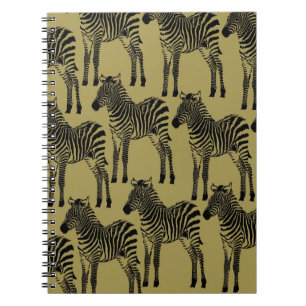Black and Gold Zebras Notizblock