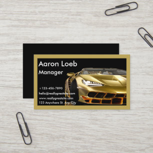 Black and Golden Automotive Business Card Visitenkarte
