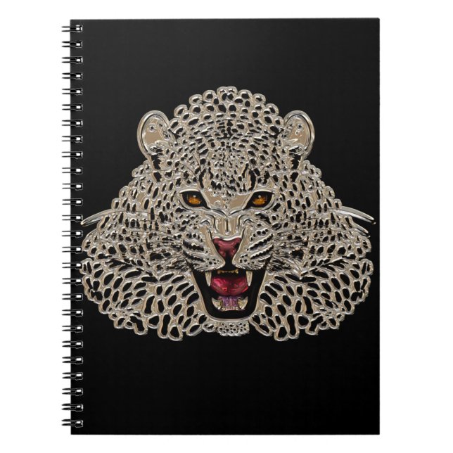 Black and Golden Tiger Notebook Notizblock (Vorderseite)