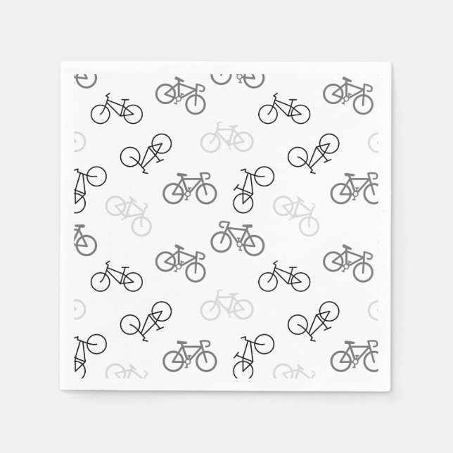 Black and Gray Bikes Serviette (Vorderseite)