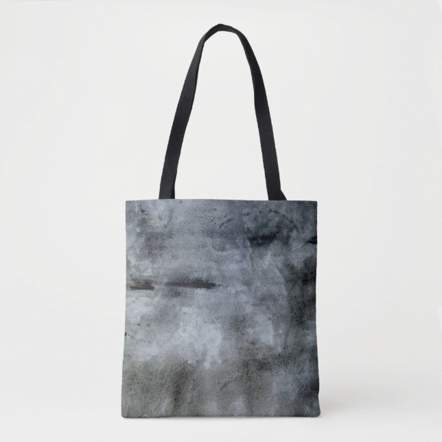 Black and Gray Watercolor Abstract Tasche (Vorderseite)