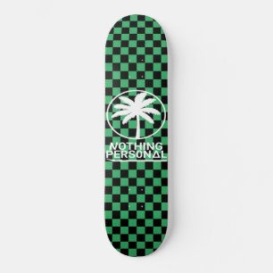Black and Green Checkerboard Skateboard