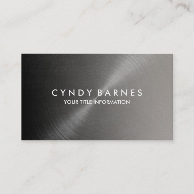 Black and Grey Sheen Business Card Visitenkarte (Vorderseite)