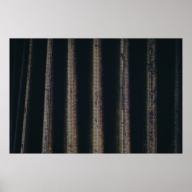 Black and grey textile poster (Vorne)