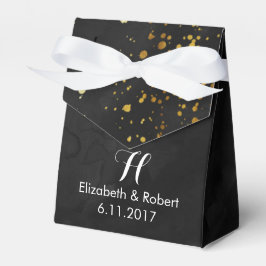 Black and Imitate Gold Glitzer Geschenkschachtel