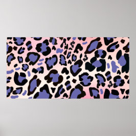 Black and Lavender Leopard Print: Bold und Elegant Poster