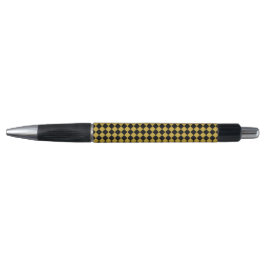 Black and Metallic Gold Chevron Pattern Emmy Kugelschreiber
