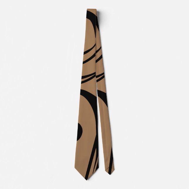 Black and Mocha Brown Business Neck Tie Krawatte (Vorderseite)