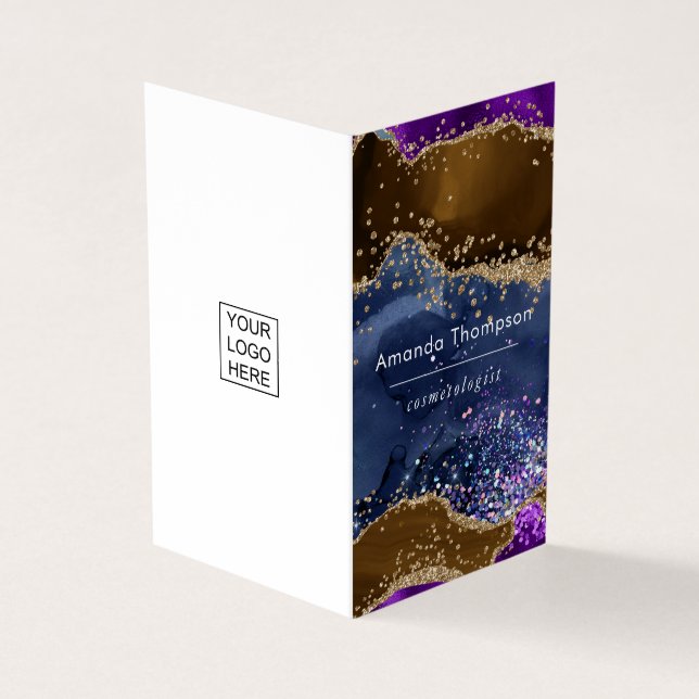 Black and Neon Brush Schlaganfälle Business Card Visitenkarten (Vorderseite)