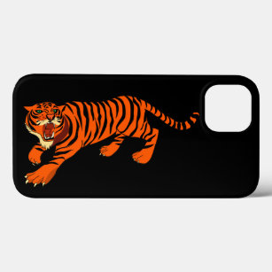 Black and Orange Striped Tiger iPhone 13 Fall Case-Mate iPhone Hülle