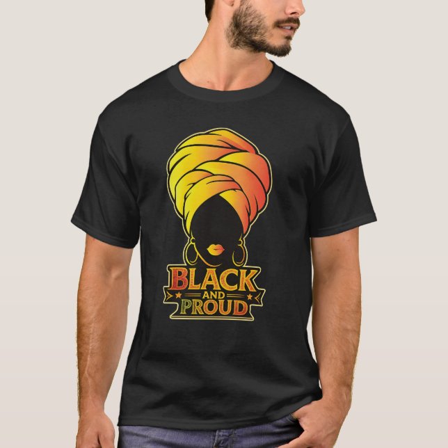 Black and Proud – Afro Queen Art T-Shirt (Vorderseite)