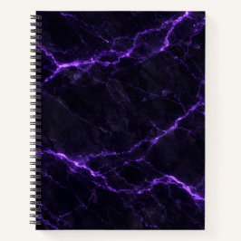 Black and Purple Marble Spiral Notebook Notizbuch