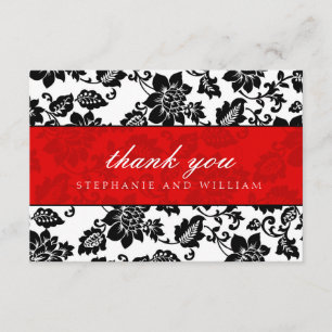 Black and Red Wedding Danke Card