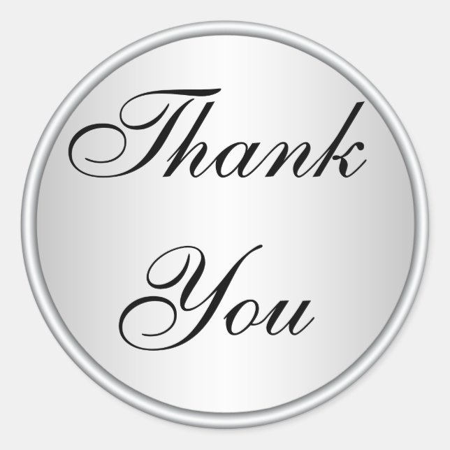 Black and Silver Vielen Dank, Umschlag Aufkleber (Vorderseite)