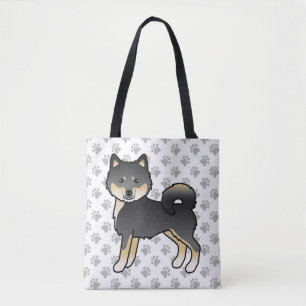 Black and Tan Alaskan Malamute Niedliche Hunde und Tasche