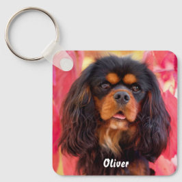 Black and Tan Cavalier King Charles Spaniel Dog Schlüsselanhänger