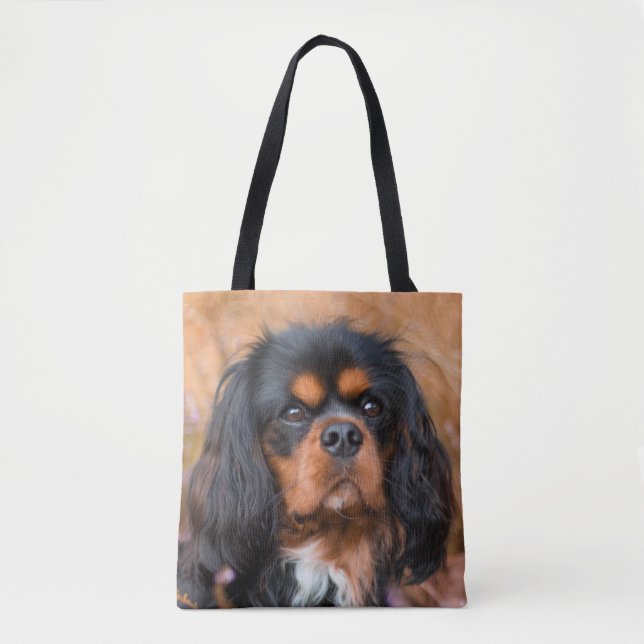 Black and Tan Cavalier King Charles Spaniel Dog Tasche (Vorderseite)