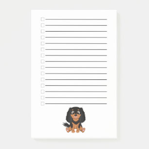 Black and Tan Cavalier King Charles Spaniel Post-it Klebezettel