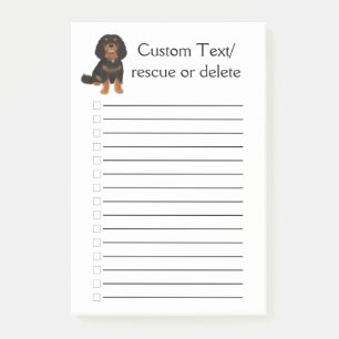 Black and Tan Cavalier King Charles Spaniel Post-it Klebezettel