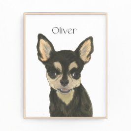 Black and Tan Chihuahua Art Fotodruck