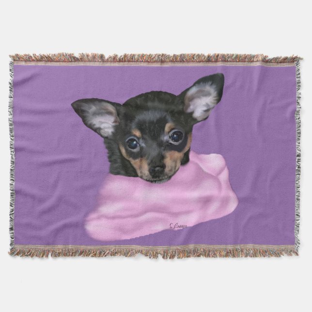 Black and Tan Chihuahua Puppy Decke (Vorderseite)