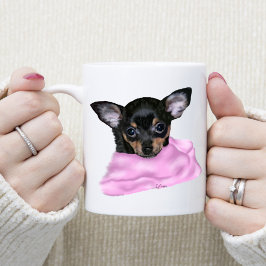 Black and Tan Chihuahua Puppy Kaffeetasse