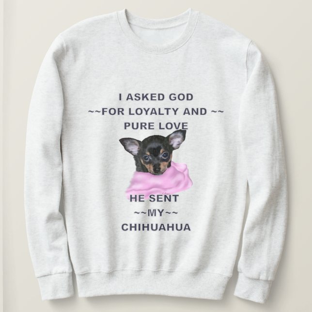 Black and Tan Chihuahua Puppy Sweatshirt (Design vorne)