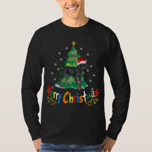 Black and Tan Coonhound Hund Ugly Weihnachtssüßer T-Shirt