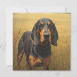 Black and Tan Coonhound Mitteilungskarte