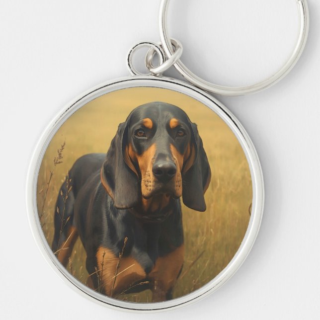 Black and Tan Coonhound Schlüsselanhänger (Vorne)