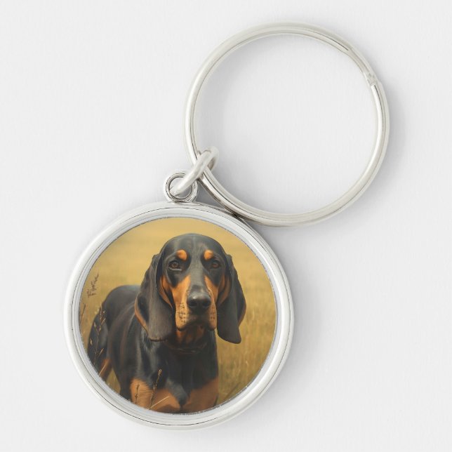 Black and Tan Coonhound Schlüsselanhänger (Vorne)