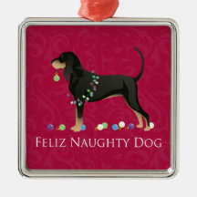 Black and Tan Coonhound Weihnachten