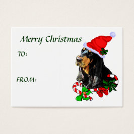 Black and Tan Coonhound Weihnachts-Geschenketikett