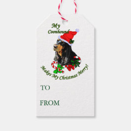 Black and Tan Coonhound Weihnachtsgeschenke Tags Geschenkanhänger