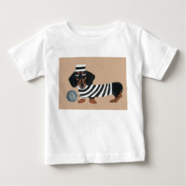  Black and Tan Dachshund Treat Thief Jailbird Baby T-shirt