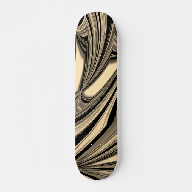 Black and Tan Floe Pattern Skateboard (Vorne)