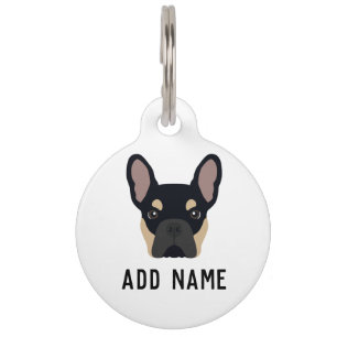 Black and Tan French Bulldog Haustiermarke