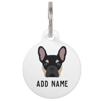 Black and Tan French Bulldog Haustiermarke
