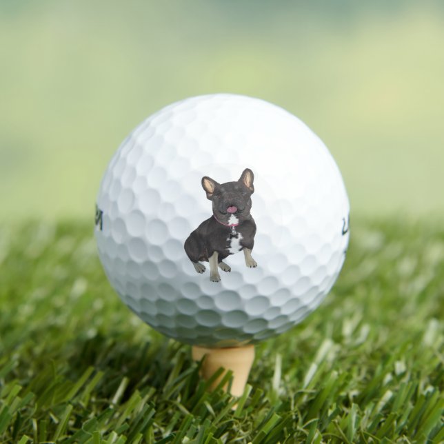 Black and Tan Frenchie French Bulldog Golfball (Insitu T-Shirt)