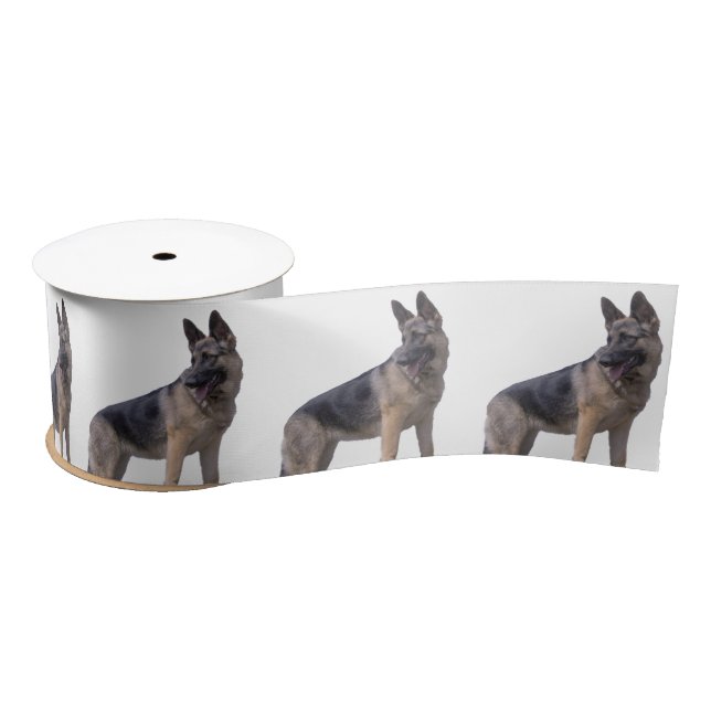 Black and Tan German Shepherd Dog  Satinband (Spule)