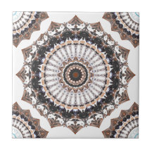 Black and Tan Mandala Pattern