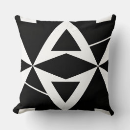 Black and white abstract modern trendy retro cool kissen